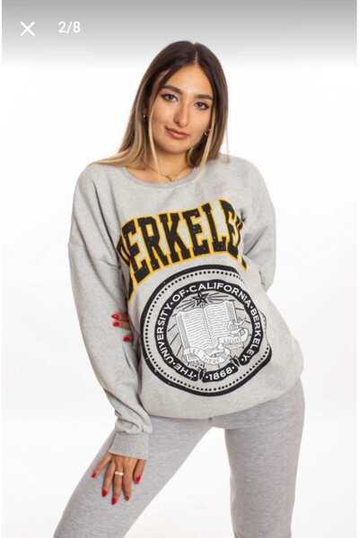 blackbonds Gri Berkeley Baskılı Sweetshirt