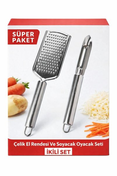 Kitchen Design Lab Çelik El Rendesi Ve Soyacak Oyacak Seti-süper Paket Ikili Set