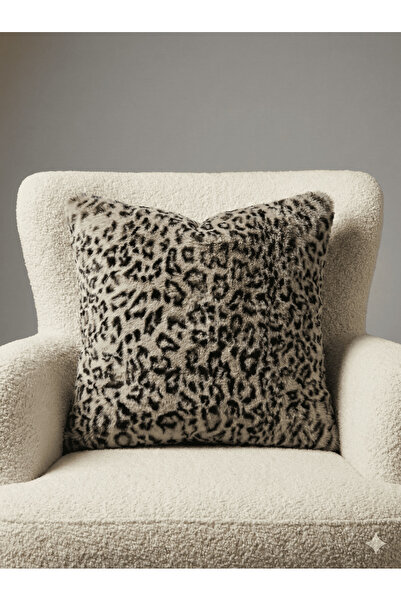 FeelHome غطاء وسادة دافئ من فرو الأرنب، ناعم، مزدوج الجوانب، مع سحاب مخفي، مق...