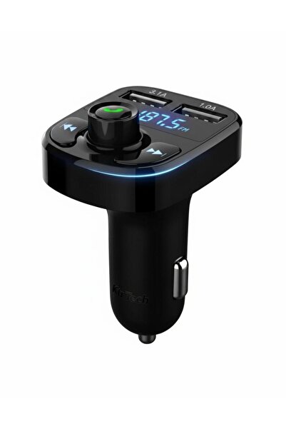 KTR TECH Araç Fm Transmitter 5.0 Bluetooth Araç Kiti Usb Mp3 Sd Kart Çakmaklık Girişli oto müzik çalar