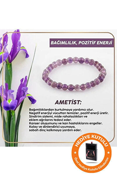 OSMANLI DOĞAL TAŞ Orijinal & Sertifikalı Ametist Gerçek Doğal Taş Kutulu El Y...