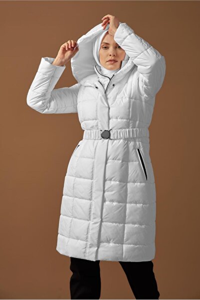 Alvina KEMERLİ KAPÜŞONLU ŞİŞME KABAN 90109