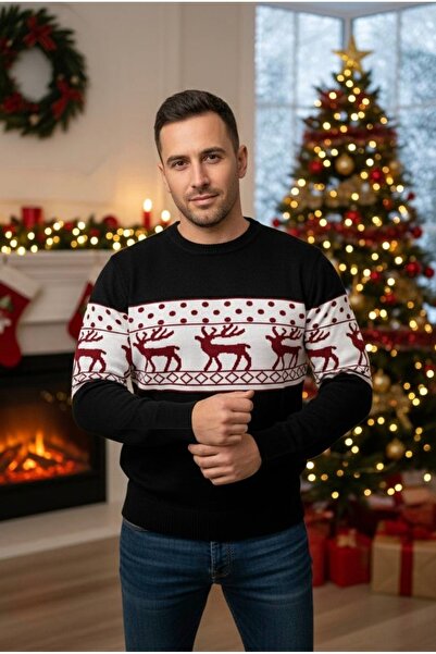 YusGos Men's New Year (New Year's) Themed Sweater