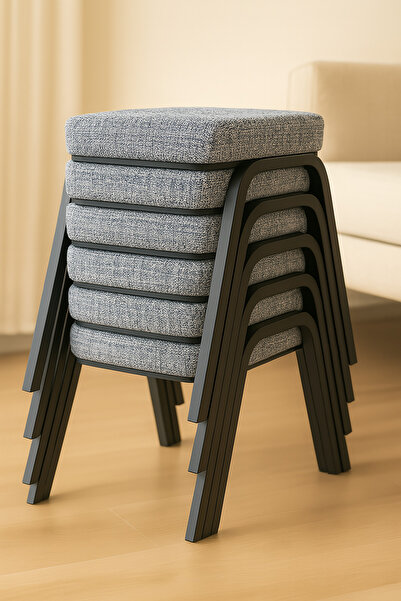 Ecowood Metal Tabure - 6 Adet