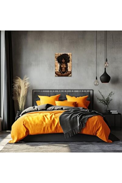 ALAYRA International ALAYRA African American Black Girl Canvas Art, Afro Afri...