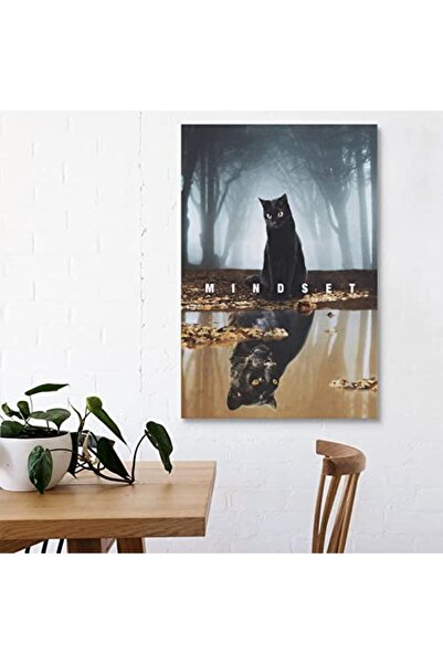 ALAYRA International ألايرا: العقلية هي كل شيء - ملصق تحفيزي مطبوع على قماش، ...