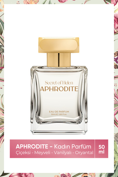 Secret of Helen Aphrodite EDP Kadın Parfüm,Çiçeksi-Oryantal, Yasemin, Vanilya, Pralin, Paçuli, 50ml