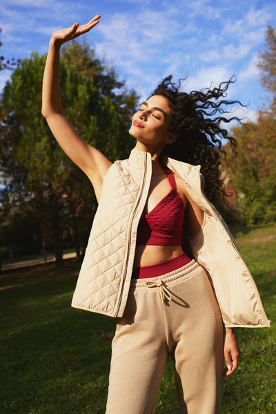 Penti Burgundy Back Detail Bruna Sports Bra - Saude Collection