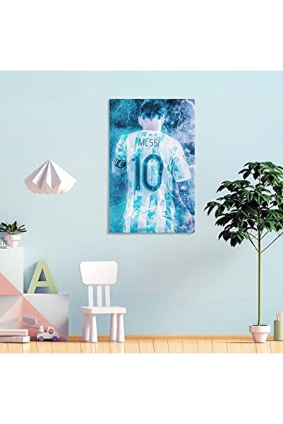 ALAYRA International ملصق نجم كرة القدم ألايرا - ملصق ليونيل ميسي على قماش - ...