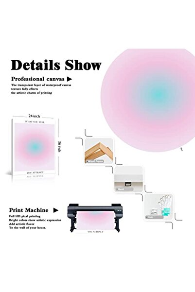 ALAYRA International مجموعة ملصقات هالة ملونة من ALAYRA، ثلاث قطع جمالية، لوح...