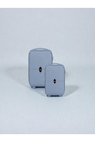 WDA طقم حقائب سفر صلبة من قطعتين مع قفل TSA، حقائب سفر خفيفة الوزن، لون أزرق سماوي، مقاس 24×35×16 و20×30×14