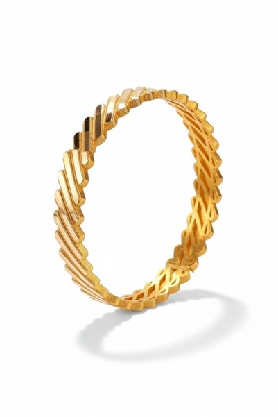 Çgk Çiğdem Gürel Kuyumculuk 8K Altın Kadın Esnek Spiral Model Kelepçe Bilezik...