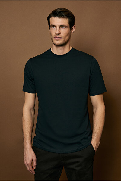 Kiğılı Bisiklet Yaka Regular Fit %100 Pamuk Tişört