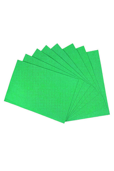 Minopi Green Felt Sheet 10 Pack 50X70 cm - 1.5 mm Thickness