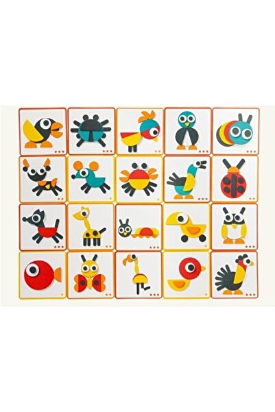 Trendy Toys Yeni Nesil Ahşap Hayvanlar Tangram 29 Ahşap Parça + 20 Kart