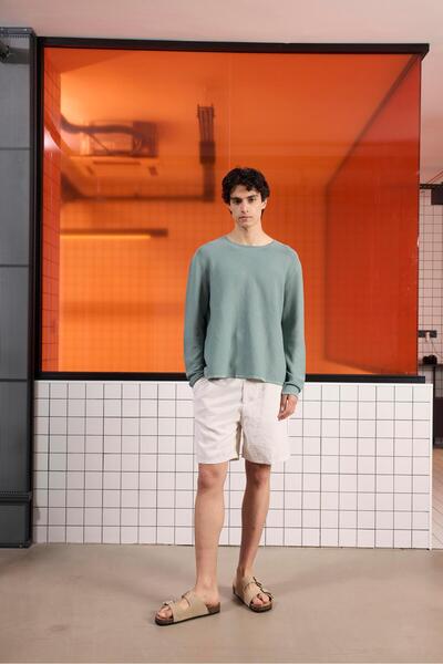 GMG FIRENZE Ανδρικό πουλόβερ με λαιμόκοψη, 100% βαμβακερό πλεκτό, πλεκτό που ...