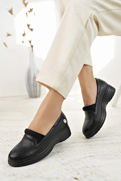 Mammamia D24KA 310 Чорні жіночі туфлі з натуральної шкіри