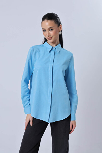 the basics Basic Hidden Placket Shirt