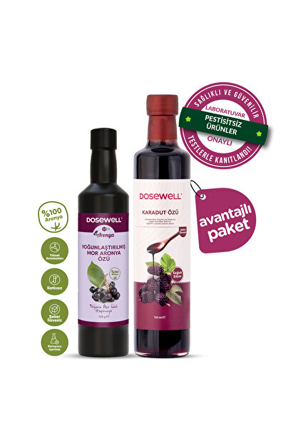 Mor Aronya Yoğunlaştırılmış Aronya Özü 320 gr & Dosewell Karadut Özü 700 ml –...