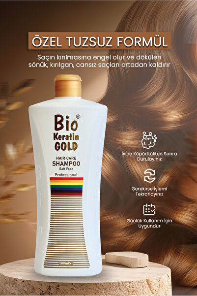 Bio Keratin Gold Bio Tuzsuz Şampuan 700 ml.