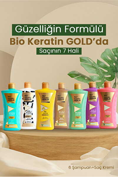 Bio Keratin Gold BİO KERATİN GOLD 7 Lİ SET ( 6 ÇEŞİT ŞAMPUAN + 1ADET SAÇ KREMİ)
