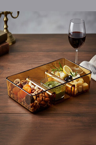 Paşabahçe El İmalatı Kristal Üç Bölmeli Kase 1 Adet 18842