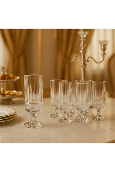 Dania كاسات عصير ترحيبي ميني زجاج 95 مل 6 قطعة Drink is welcome