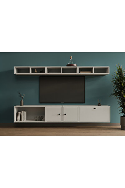 Nettrends Dekoratif 3 Kapaklı TV Konsolu Uzun Ömürlü Modern Salon/Oturma Odas...