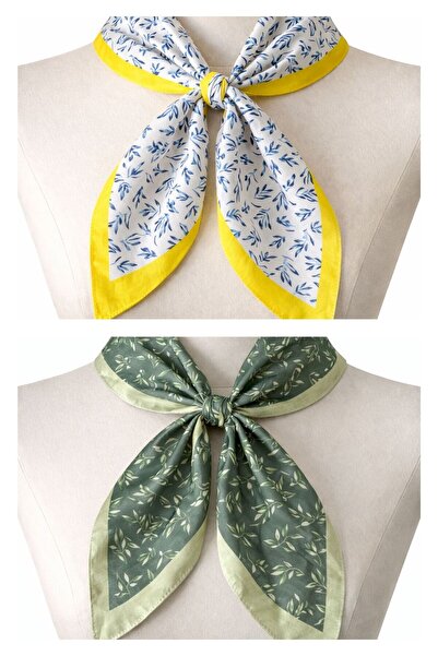 Rupen Kraft 2 Piece 100% Cotton Bandana Set Custom Pattern Bandana Scarf Bag Accessory Bandana 45X50 cm