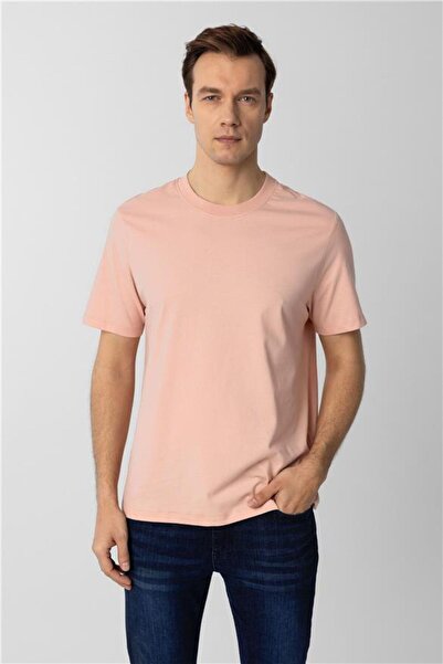 SÜVARİ Koyu Pembe Regular Düz Bisiklet Yaka Tişört
