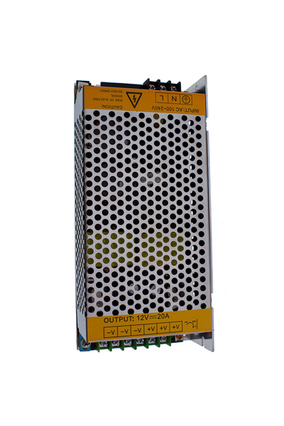smackbio 12V20A ADAPTÖR METAL KASA AKIM KORUMALI 12 VOLT 20 AMPER
