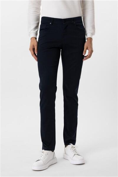 SÜVARİ Lacivert Slim 5 Cep Kalıp Düz Pantolon