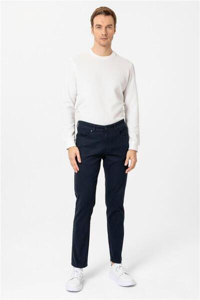 SÜVARİ Lacivert Slim Düz Pantolon