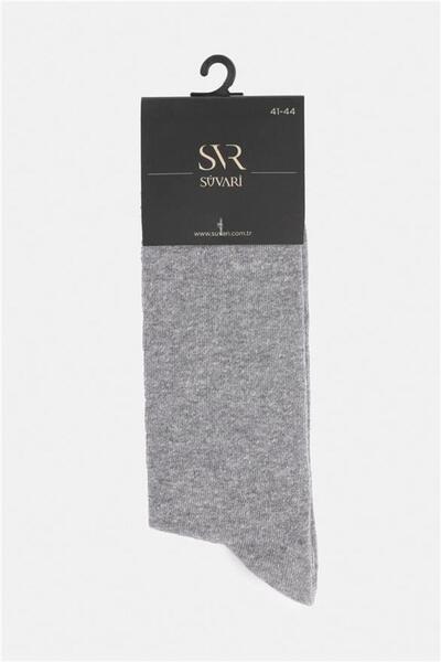 SÜVARİ Gri Düz Çorap