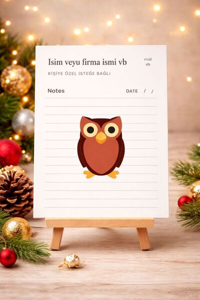 FAKİP 20 YAPRAKLI KİŞİYE ÖZEL SEVİMLİ HAYVAN EMOJİLİ A5 NOT DEFTERİ