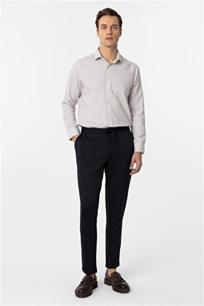 SÜVARİ Lacivert Slim Düz Jogger Pantolon