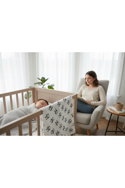 Soft and Baby Panda Muslin Blanket