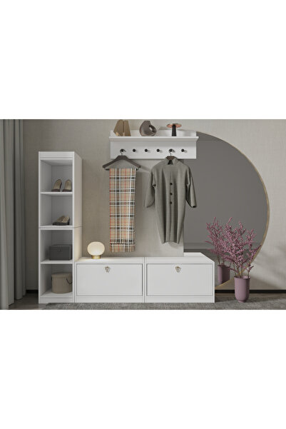 nettrends.net the new trend of shopping Modüler Portmanto Seti – 4 Raflı Kule...