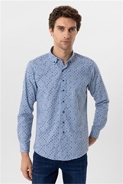 SÜVARİ Köşeli Manşet Slimfit Düz Gömlek