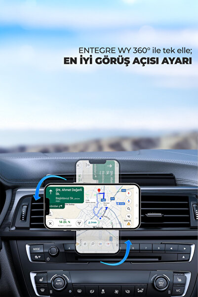 woyax Magsafe Mıknatıslı Kablosuz Şarjlı Kancalı Led Araç Içi Telefon Tutucu Araba Telefon Tutacağı iPhone