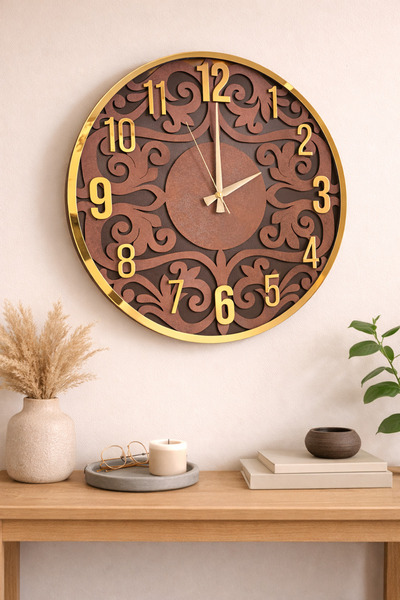 Karenza Home Avangarde Likya Time (Kahverengi) - Akar Sessiz Mekanizmalı - Ah...