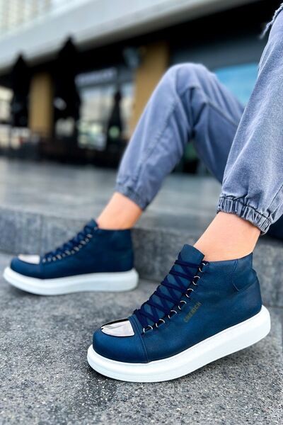 Zerenyus Ανδρικές χειμερινές μπότες Roma Mirror Lace-up Navy