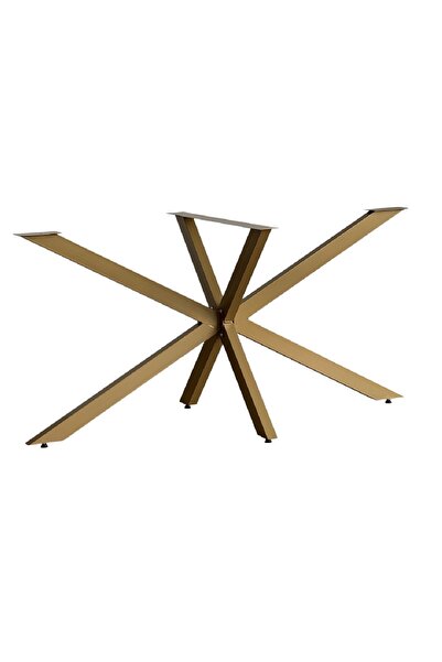TOLIAHOME Ahtapot Gold Renk Metal Masa Yemek Masası Toplantı Masası Ayağı 150x78x71 Cm