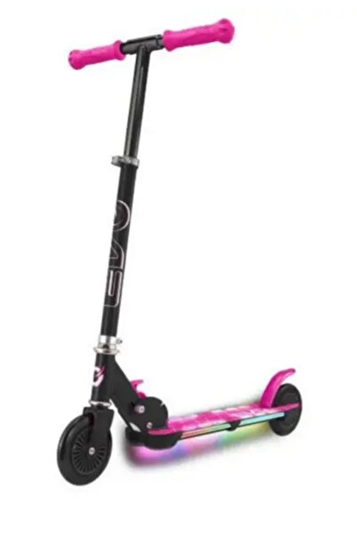 Sportaj سكوتر إيفو 2 ذو العجلتين باللون الوردي القابل للطي مع ضوء فلاش للأعما...