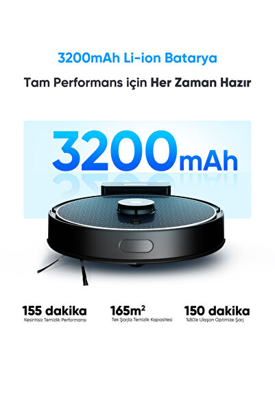 Şımart katya P Akıllı Robot Süpürge Kıl Kesici Bıçaklı Ana Fırça 8000Pa Emiş Gücü