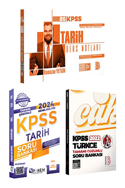 Yargı Yayınları Benim Hocam 2026 KPSS Ramazan Yetgin Tarih Ders Notları+ Pane...
