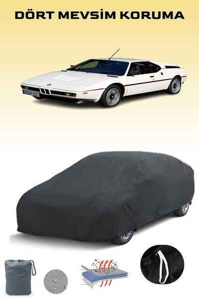 Breen أسود، BMW M1 (E26) 1978 - 1981، مشمع السيارة، غطاء السيارة، خيمة السيارة