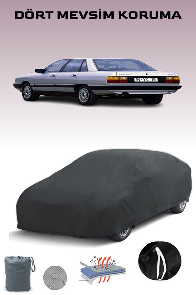 Breen أسود، AUDI 100 (C3) 1982 - 1991، مشمع السيارة، غطاء السيارة، خيمة السيارة