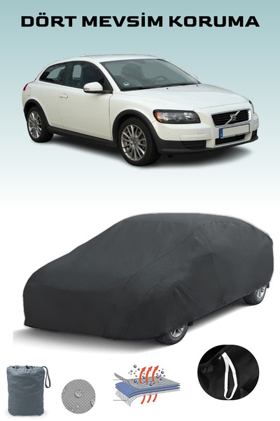 Breen أسود، VOLVO C30 2006 - 2009، مشمع السيارة، غطاء السيارة، خيمة السيارة