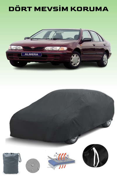 Breen أسود، نيسان ألميرا / بولسار 5 أبواب 1995 - 2000، مشمع السيارة، غطاء السيارة، خيمة السيارة